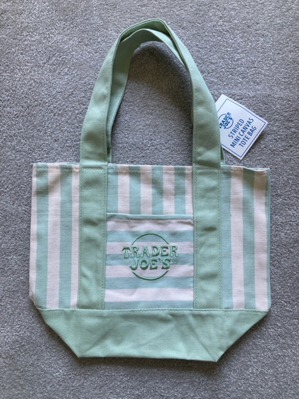 Set of 4 | Trader Joe’s Mini Striped Canvas Tote Bags - Picture 4 of 10